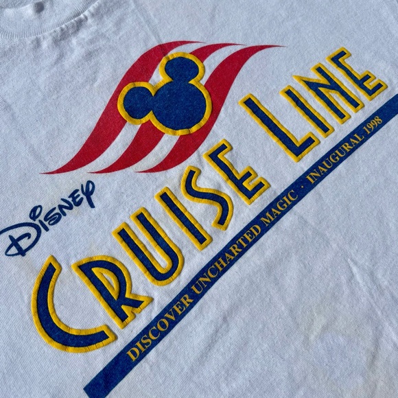 Vintage 1998 Disney Cruise Line Inaugural T-Shirt Magic Kingdom Mickey Mouse - Picture 1 of 7